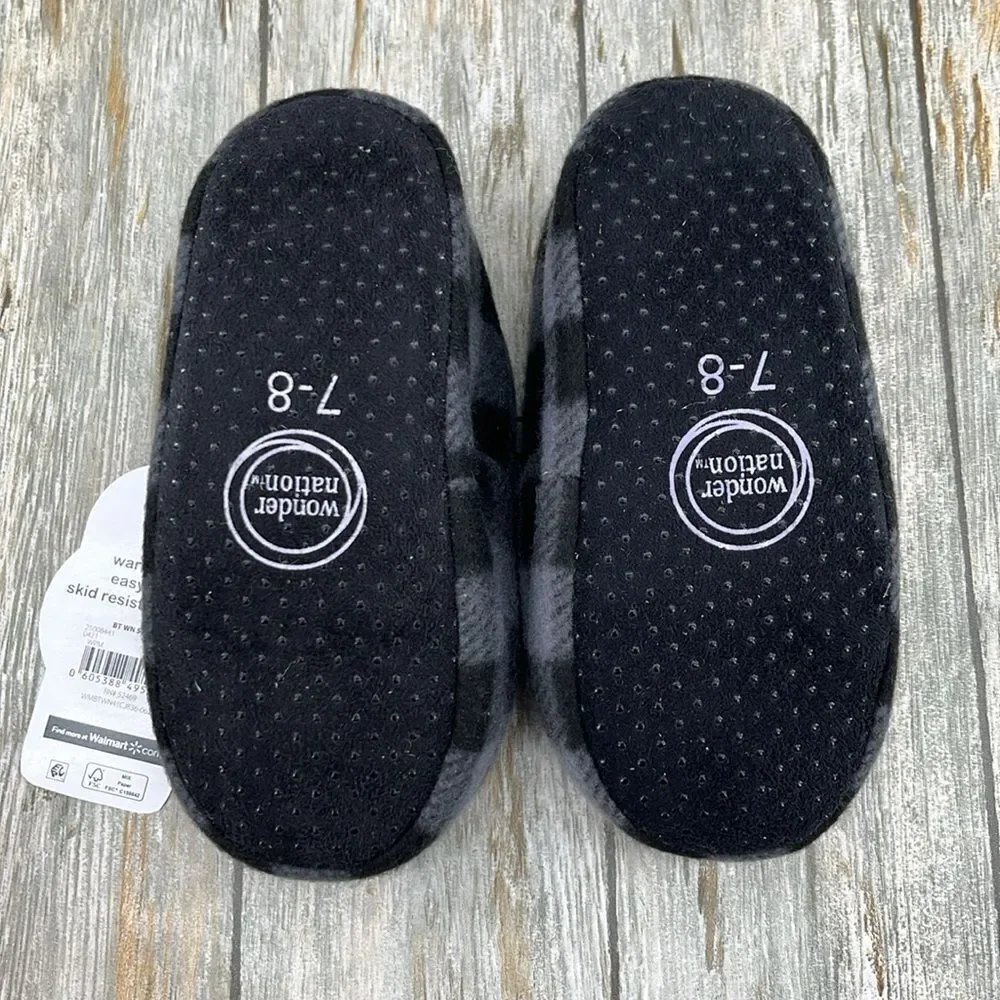 Toddler Baby Boys Comfy Cozy Slippers Shoes 2-Pack Size 7/8